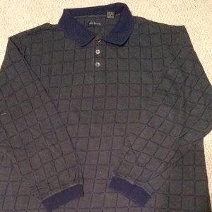 Marc Edwards blue/gray plaid sweater XXL cotton/poly